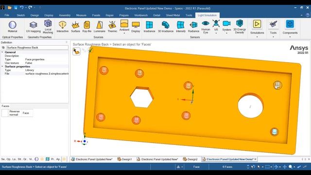 Control panel lighting simulation - Ansys Speos Demo смотреть онлайн