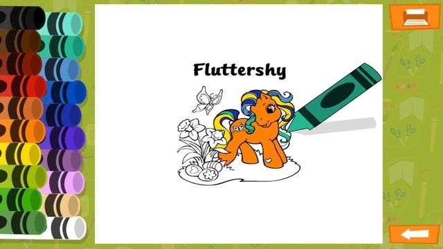 My Little Pony Fluttershy Coloring Adventure Fun MLP Friendship is Magic Game for Kids смотреть онлайн