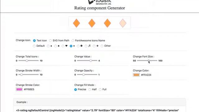 Rating Component Generator - with Text, SVG and FontAwesome Icons смотреть онлайн