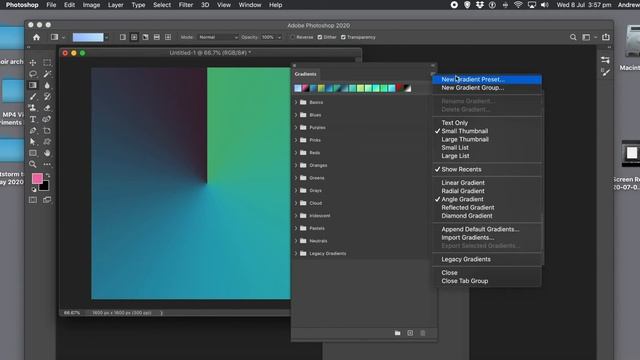 Photoshop : How to use gradient presets tutorial (new features) смотреть онлайн