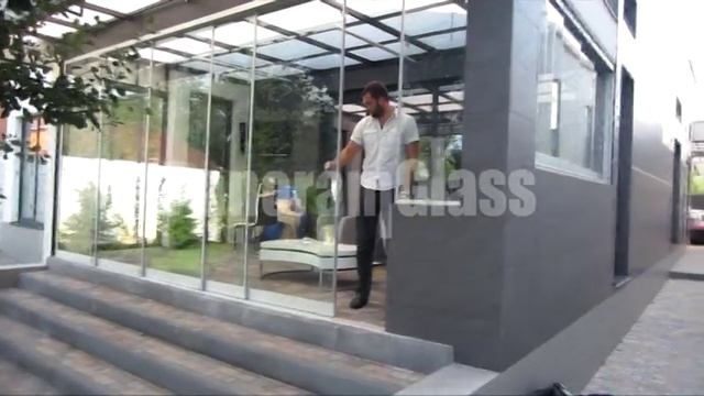 Раздвижные перегородки SLIDING SLIM. Безрамное остекление PanoramGlass. смотреть онлайн