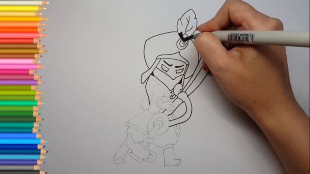 Как нарисовать Коварный Мортис скин из Бравл Старс Ӏ Mortis Truand brawl stars смотреть онлайн