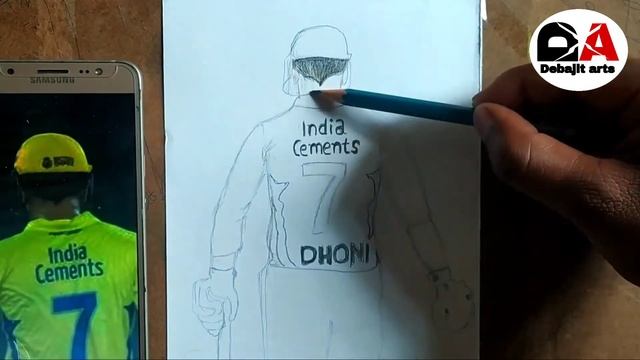 Drawing Ms Dhoni | Helicopter 7 by DJ Bravo❤❤❤ смотреть онлайн