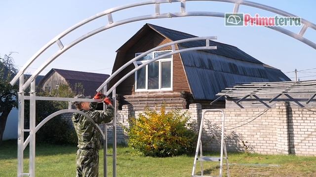 Монтаж на метален навес Primaterra Berlina