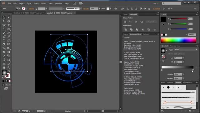 How to draw in Adobe illustrator / Technology background / Как рисовать векторную графику смотреть онлайн