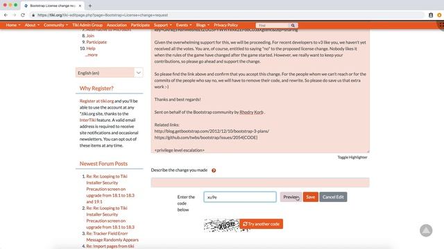Tiki wiki | Bootstrap License Documentation | Privilege Escalation Security Vulnerability | POC смотреть онлайн
