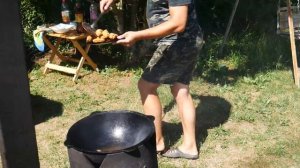 РЫБА ПО-ФРАНЦУЗСКИ В КАЗАНЕ НА КОСТРЕ