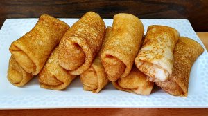 Постные блины с постной начинкой (пшено и яблоки)