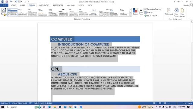 About Style Group, Design Tab in Ms Word | GIT Education смотреть онлайн