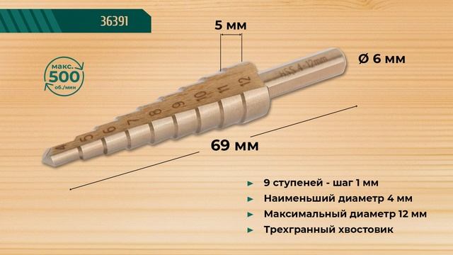 Ступенчатые сверла FIT 36391 и 36392 смотреть онлайн