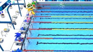 Mario & Sonic at the Olympic Games Tokyo 2020 - Swimming All Characters (Very Hard Difficulty)