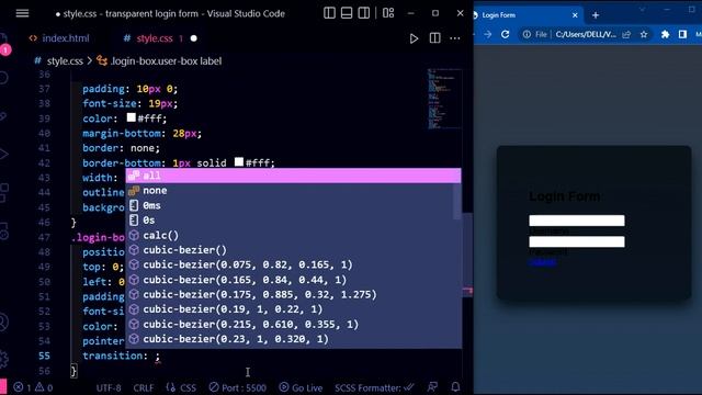 Animated Login Form with Source Code Login Page using Html CSS смотреть онлайн