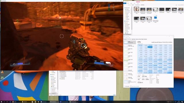 DOOM 2016 на 56 ядрах Skylake смотреть онлайн