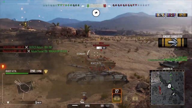 World of Tanks || Object 477A "Molot" on Kasserine - Solo Gameplay смотреть онлайн