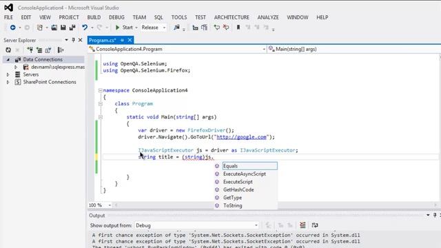 Selenium C# Execute Javascript смотреть онлайн