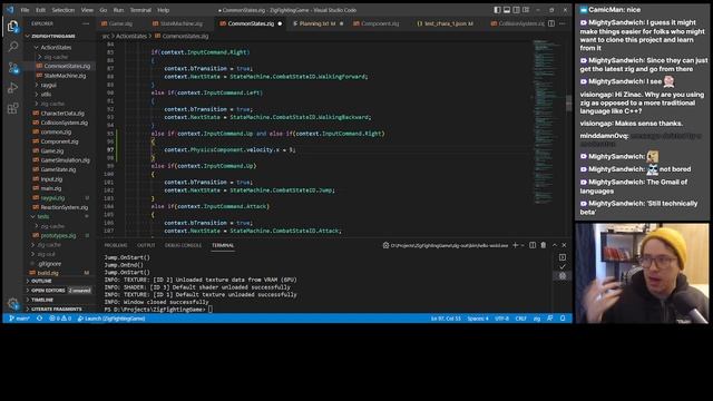 Zig Fighting Game Development. Jump Back and Forward Actions. смотреть онлайн