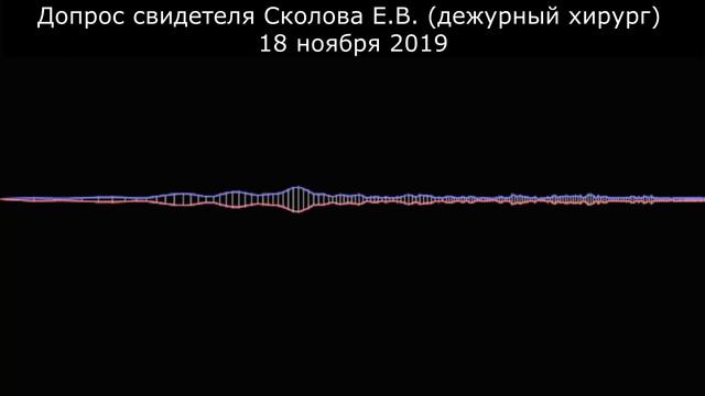 Допрос свидетеля Сколова Е.В. (дежурных хирург) 18 ноября 2019 смотреть онлайн
