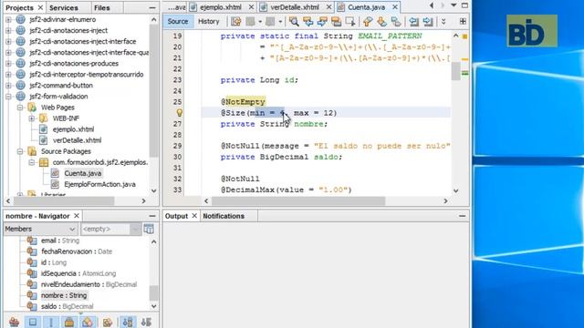 Curso Java EE y Frameworks - Módulo 3: JSF2 & CDI Manejo de Formulario y Validación смотреть онлайн