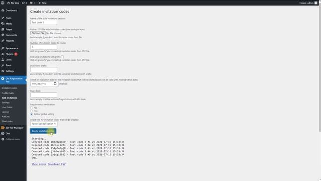 Creating Invitation Codes Based On Mail Lists | WordPress смотреть онлайн