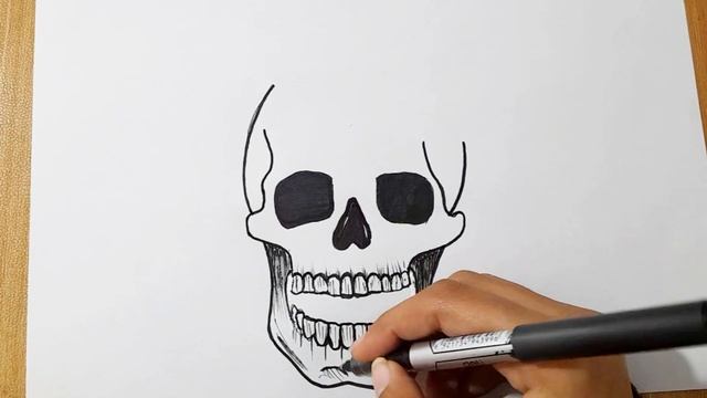 How to draw a skull with crown || Tattoo drawing tutorial смотреть онлайн