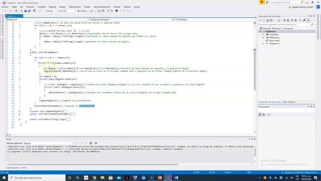 Programa en c# Radix Sort смотреть онлайн
