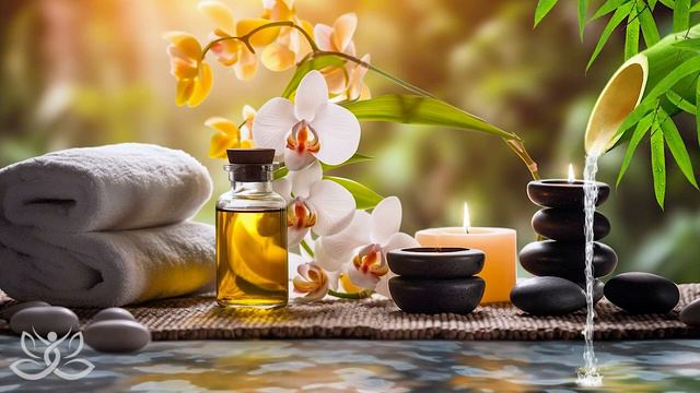 Bamboo water fountain healing music BGM Relaxing Music - Calm Piano Music, Sleep Music, Water Sound смотреть онлайн