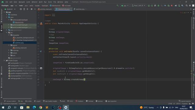 Приложение Фонарик на Java в Android Studio. Урок 02. Обрезаем изображение. Класс Bitmap. смотреть онлайн