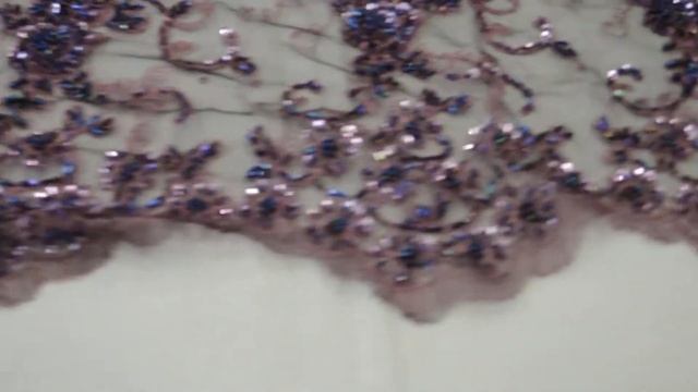 Самая лучшая ткань для пошива нарядного платья - кружево расшитое стеклярусом бисером и пайетками смотреть онлайн