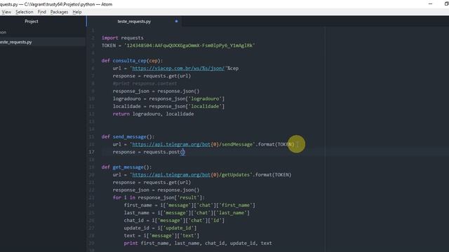 Começando em Python #2 - Fazendo requisições GET e POST usando API de bots do Telegram! смотреть онлайн