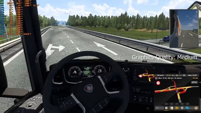 AMD Ryzen 5 5600G + VEGA 7, Euro Truck Simulator 2 (ETS 2) 1.40 Benchmark FPS смотреть онлайн
