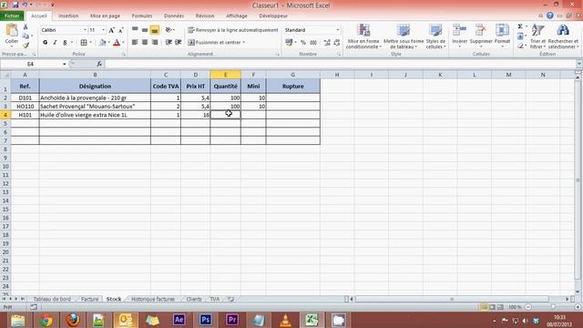 Formation Excel niveau 2 - Partie 5 - Création de la feuille de gestion de stock et de TVA смотреть онлайн