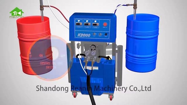Reanin-k2000 polyurethane foam spray machine - how it works смотреть онлайн