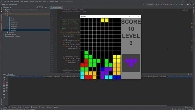 Tetris Java Demo смотреть онлайн