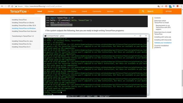 How to Install TensorFlow on Windows10 with or without GPU support смотреть онлайн