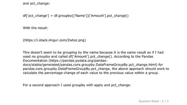 Pandas : Pandas 0.23 groupby and pct change not returning expected value смотреть онлайн