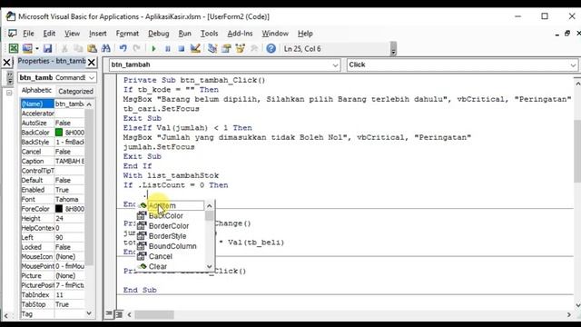 Coding Memindah data TextBox ke ListBox VBA Excel Akumulasi Tambah Stok Aplikasi Kasir #Part 5 смотреть онлайн