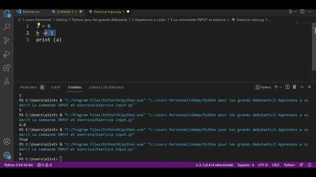 ELOA FORMATION | Python : Les opérateurs d'assignation et de comparaison смотреть онлайн