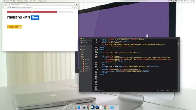 Bootstrap4 - 32 - Progress bar, Badge, Pagination смотреть онлайн
