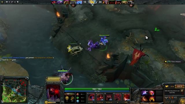 Dota 2: Пексик играет за Шадоу Демона (Shadow Demon), бой 2 из 2 - loss смотреть онлайн