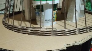 Корзина - юбка для елки. рабочие моменты.