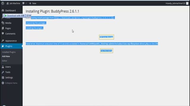 wordpress maximum execution time of 10 seconds exceeded solution смотреть онлайн