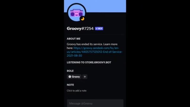 Groovy discord bot tribute смотреть онлайн