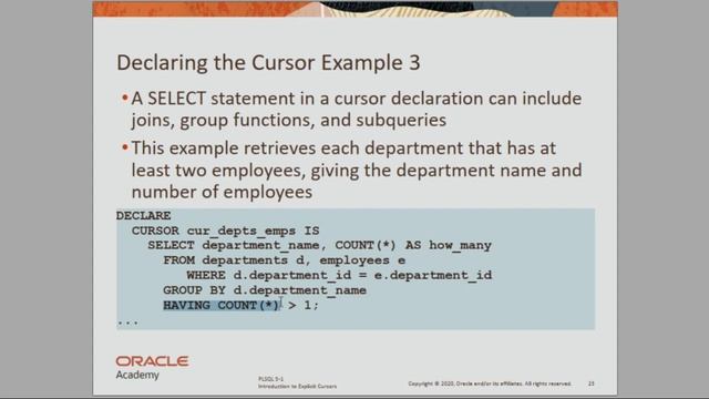 PLSQL#06_1 - Explicit Cursor смотреть онлайн