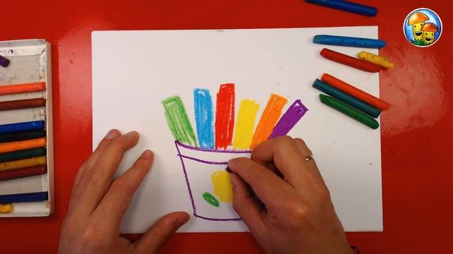 Как нарисовать ЦВЕТЫНЕ КАРАНДАШИ для детей смотреть онлайн