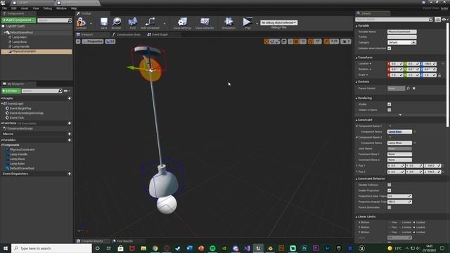 Physics Constraint | Hanging And Swinging Lights And Door - Unreal Engine Tutorial смотреть онлайн