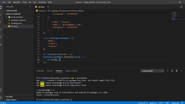 Node.js exportar dados para planilha смотреть онлайн