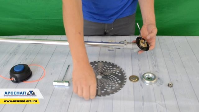 Установка ножа на бензотриммер смотреть онлайн