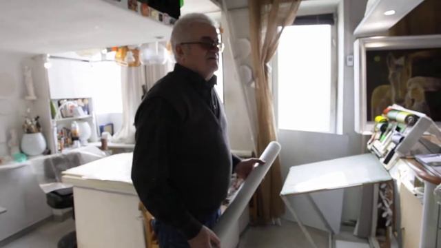 Виктор Фенин делает монотипию смотреть онлайн