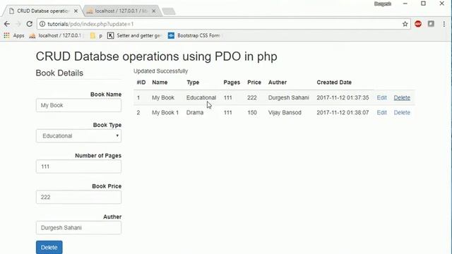 CRUD using PDO in PHP: Delete Data смотреть онлайн