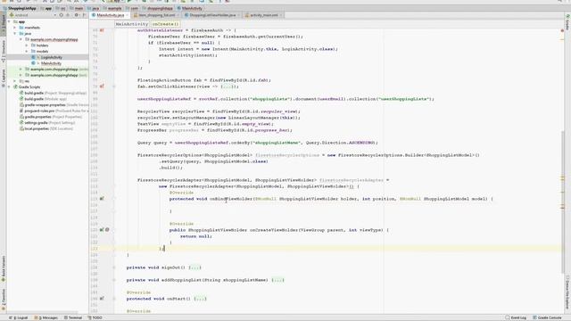 How to build a Shopping List App using Cloud Firestore and Android - 10 - Display the Lists Part.2 смотреть онлайн
